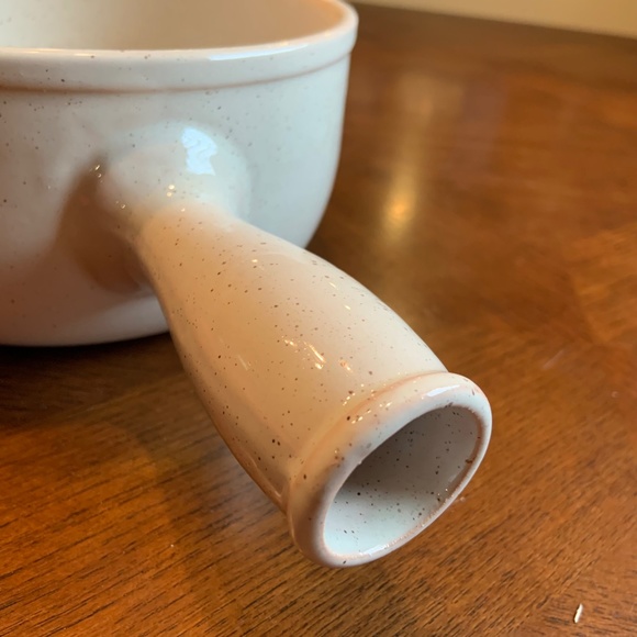 Vintage Grespots Digoin France Cow Print Large Fondue Pot - Picture 7 of 13